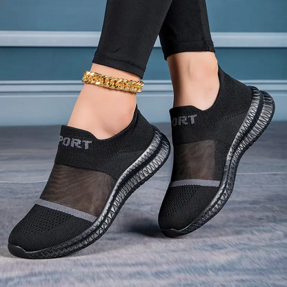 Last day 50% Off💕 Women's Breathable Slip-On Sneakers - Lightweight Casual Shoes with Ergonomic Arch Support