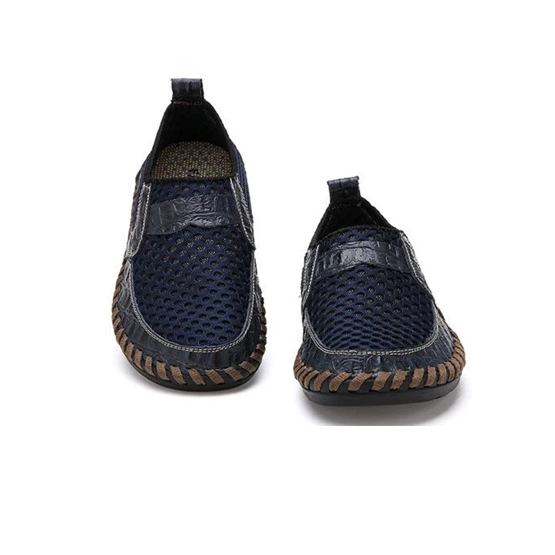 Summer Sale 70%🔥 Mens' Summer Slip-on Shoes, Breathable Mesh Leather Loafers