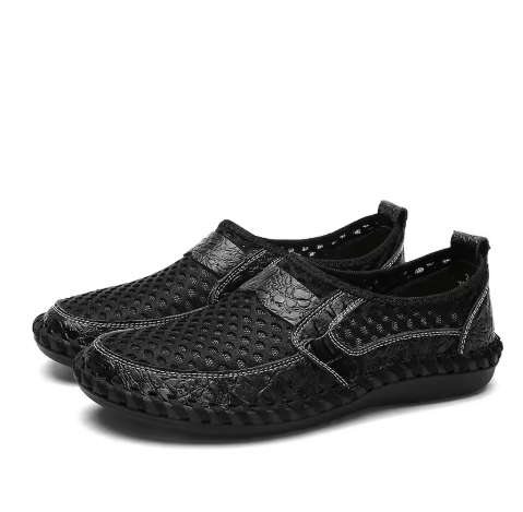 Summer Sale 70%🔥 Mens' Summer Slip-on Shoes, Breathable Mesh Leather Loafers