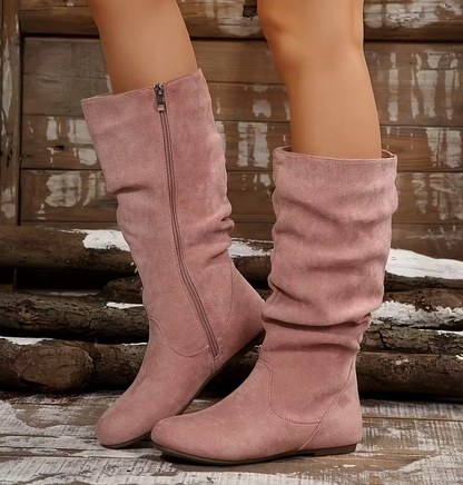 Last day 50% Off❤️ Arch Support Slouch Knee-High Boots with Comfort Sole & Waterproof Suede