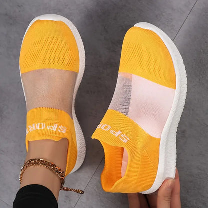 Last day 50% Off💕 Women's Breathable Slip-On Sneakers - Lightweight Casual Shoes with Ergonomic Arch Support