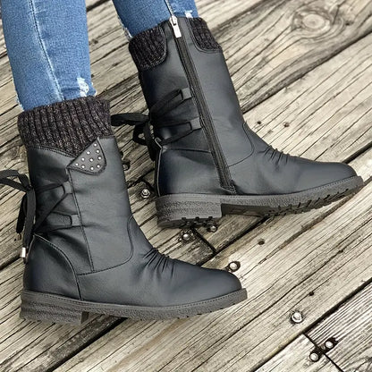 Last Day 50% OFF- Vintage Classic Elegant 's Mid-Calf Boots, Cozy Ankle Boots